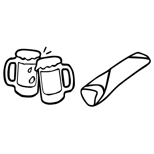 🍻🌯 Emoji Domain black and white Symbola rendering